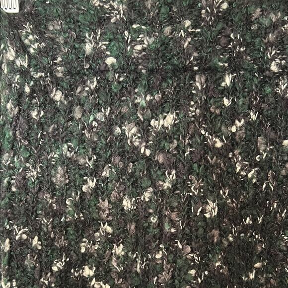 Kenar Black Green Knitted Pencil Skirt Textured Alpaca Wool Blend Size S Small - Picture 2 of 5